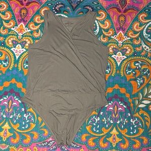 Torrid Sage Green Wrap Bodysuit